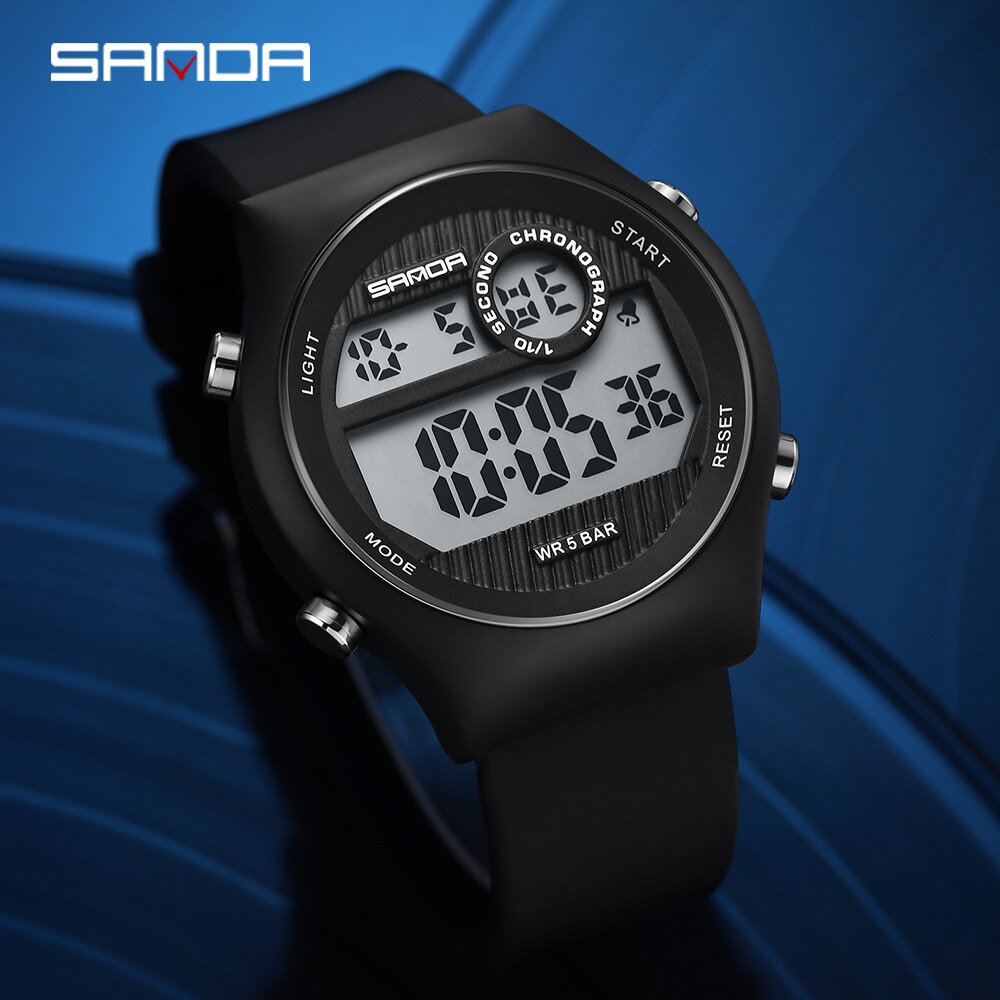 SANDA Top Brand Sports Men Watches Fashion Countdown Waterproof LED Digital Watch Man Military Wristwatch Relogio Masculino 9013