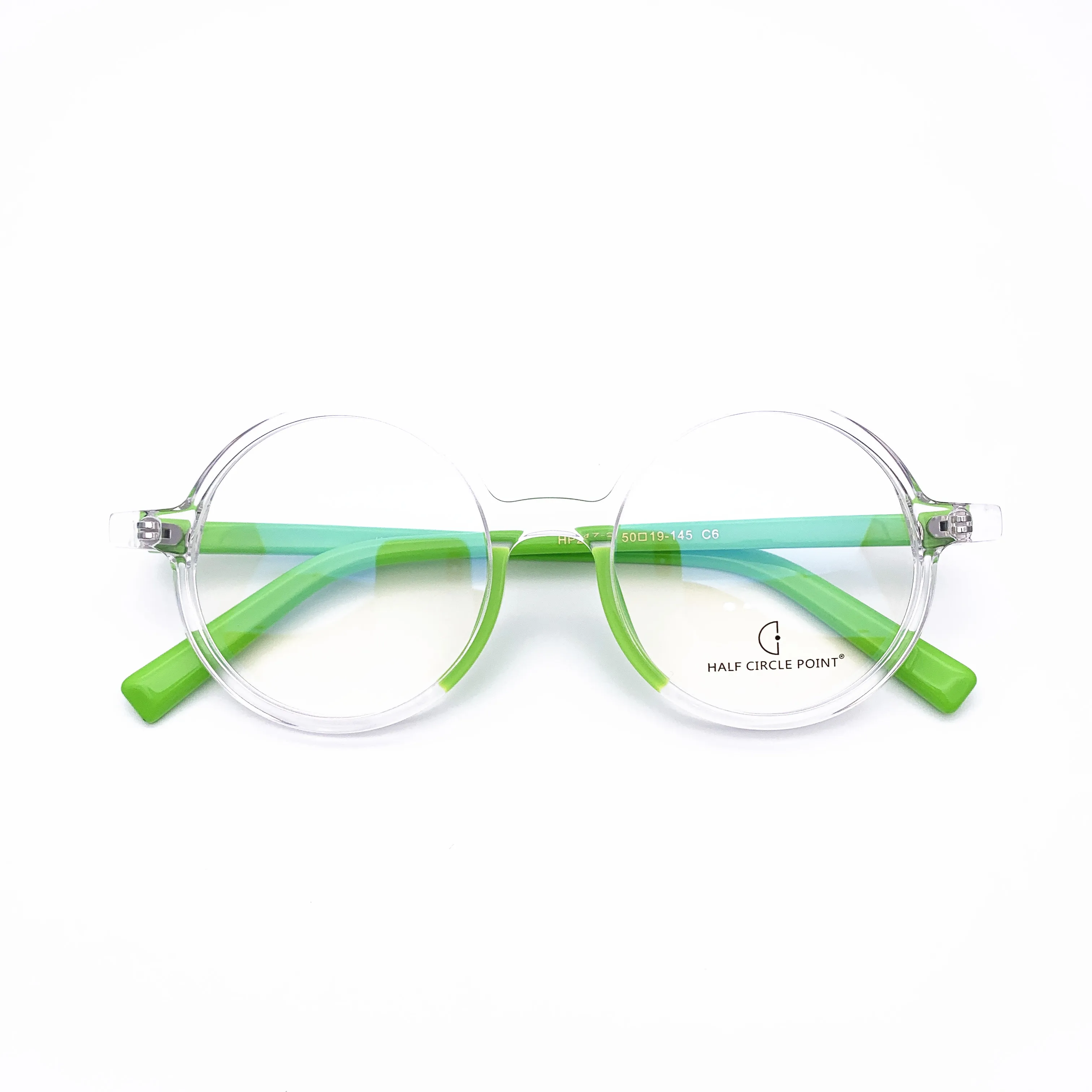 Belight Optical  Fancy Vintage Retro Acetate Big Round  Shape Transparent Grey Design Spectacle Frame Precription Lens HP217-2