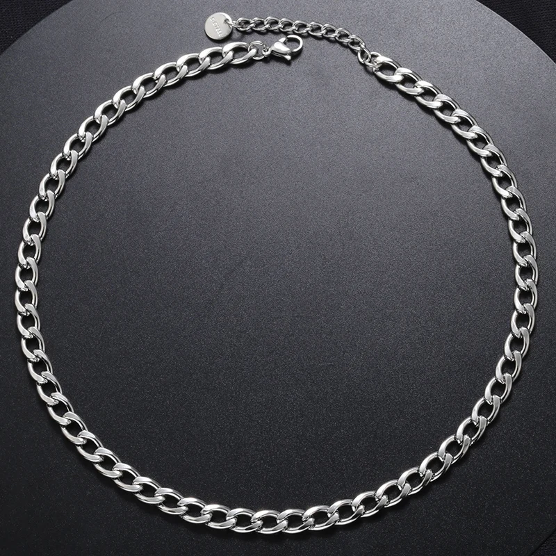 ZHUKOU NEW Gold color Stainless Steel Necklace for women Punk women Necklace Fashion Women Jewelry Wholesale VL203