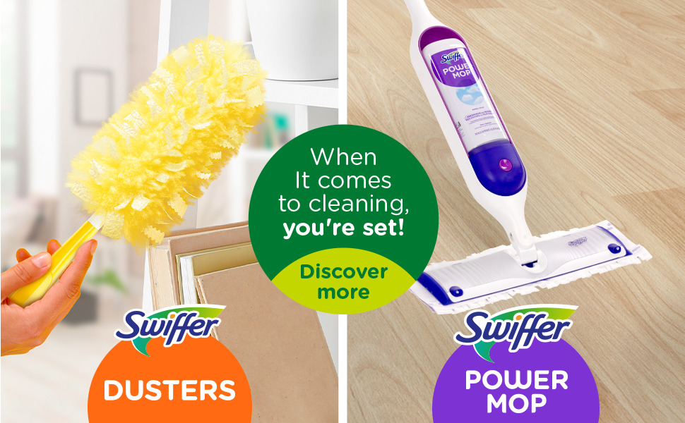 check out swiffer dusters and swiffer powermop