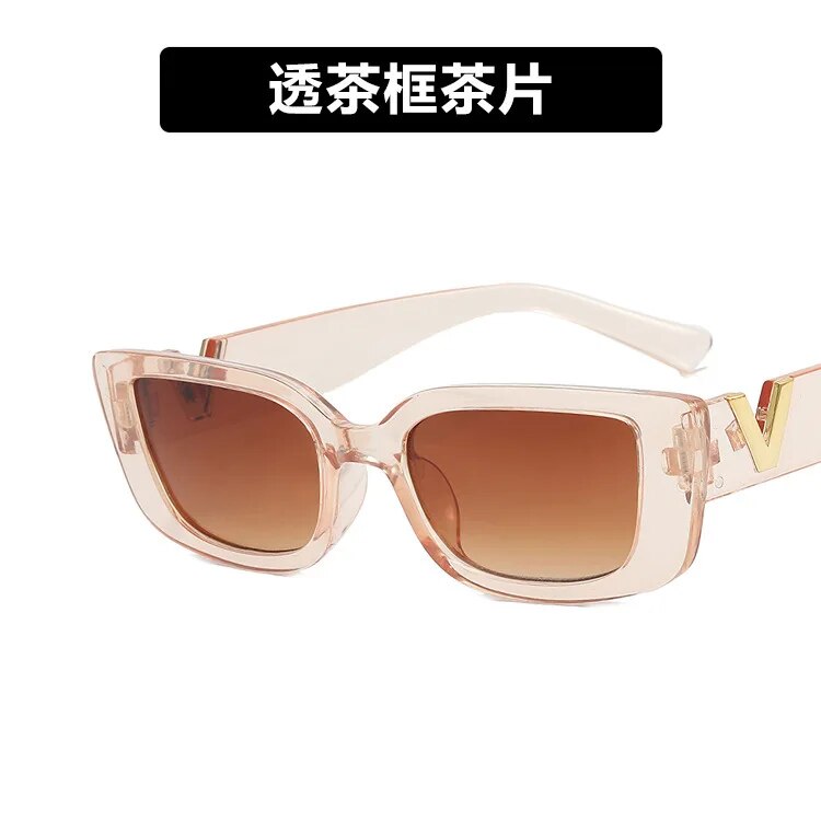 2023 Retro Rectangle Sunglasses Women Brand Designer Vintage Small Frame Sun Glasses Ladies Classic Black Square Oculos De Sol