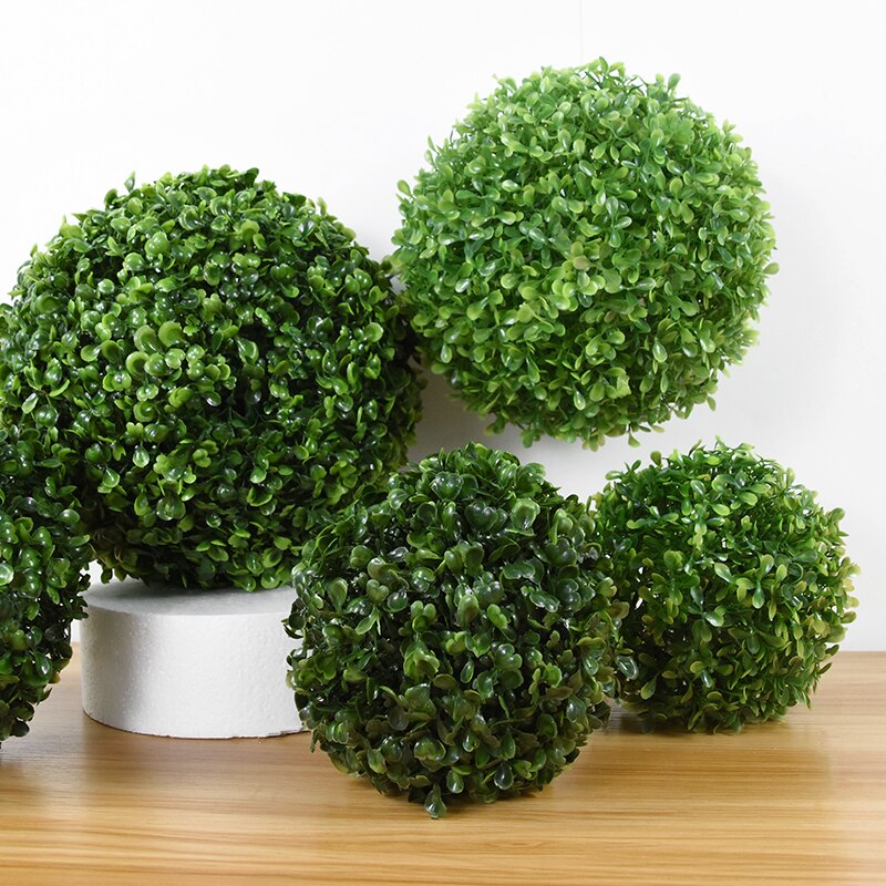 18-28cm Artificial Plant Ball Artificial Topiary Green Simulation Ball Shop Mall Supplies Wedding Party Outdoor GardenDecoration