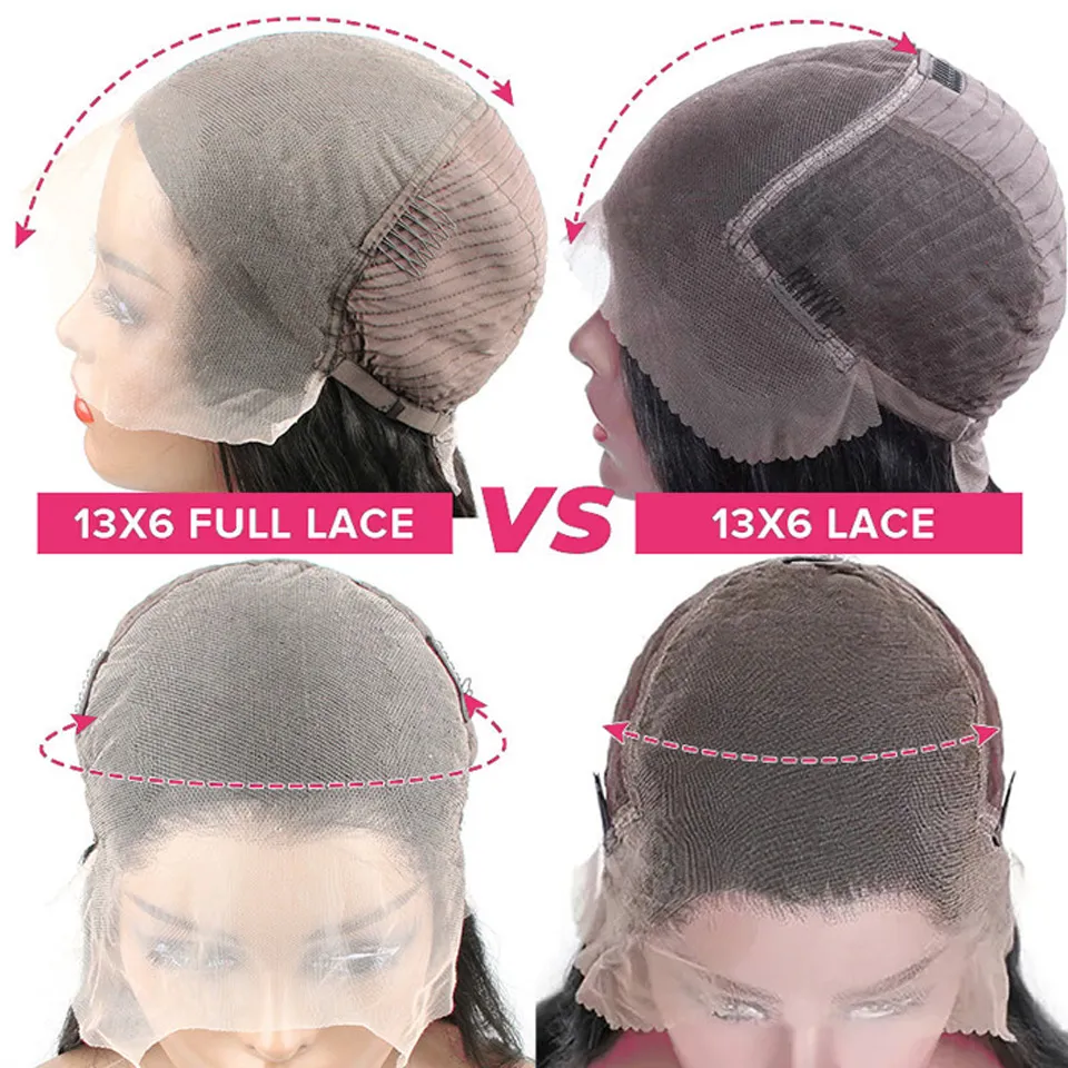 Body Wave 13x4/13x6 HD Lace Front Human Hair Wigs Pre Plucked Brazilian 360 Full Lace Frontal Wigs Remy 5x5 HD Lace Closure Wig