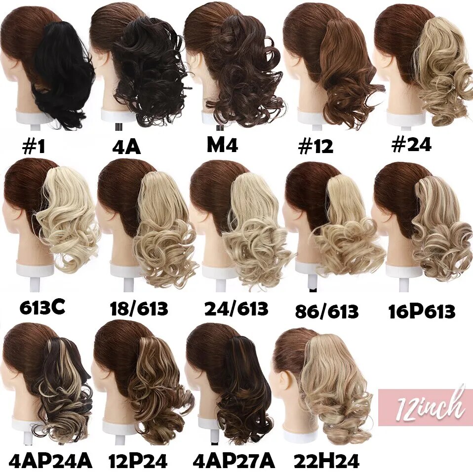 BENEHAIR Synthetic Hair Bun Claw Ponytail Clip in Hair Extensions Fake Hair Hairpiece For Women Ponytail Hair Wavy Messy Bun