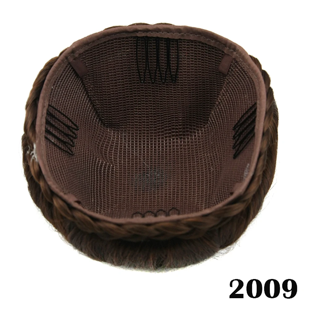 Soowee Braided Clip In Hair Bun Hair Chignon Donut Roller Hairpieces Chignon Hairpiece Hair Accessories for Women Headwear