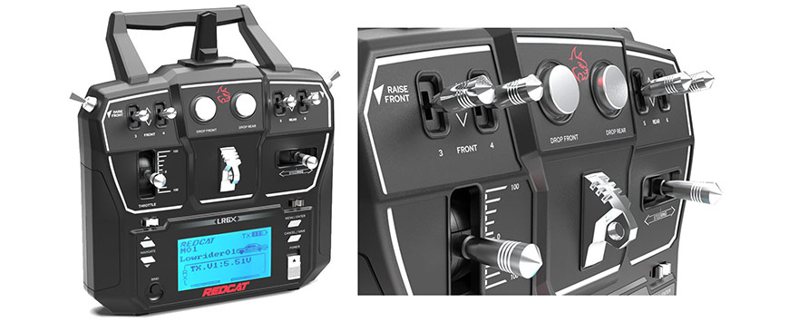 LR6X 6-CHANNEL RADIO CONTROL WITH LOWRIDER STYLE SWITCHES