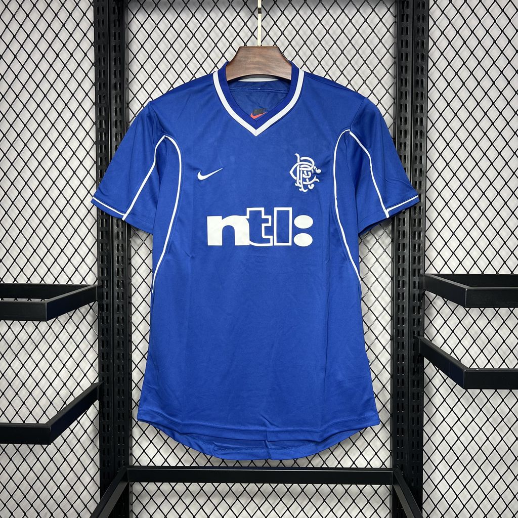 Retro Glasgow Rangers 1999-01 Home Stadium Jersey111