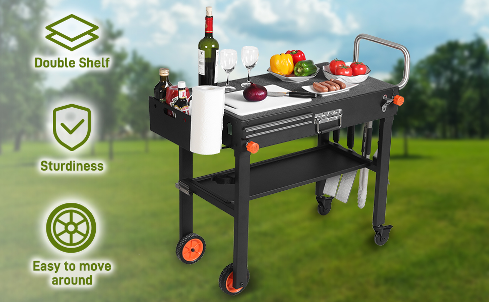 LKVHV Portable Outdoor Grill Table