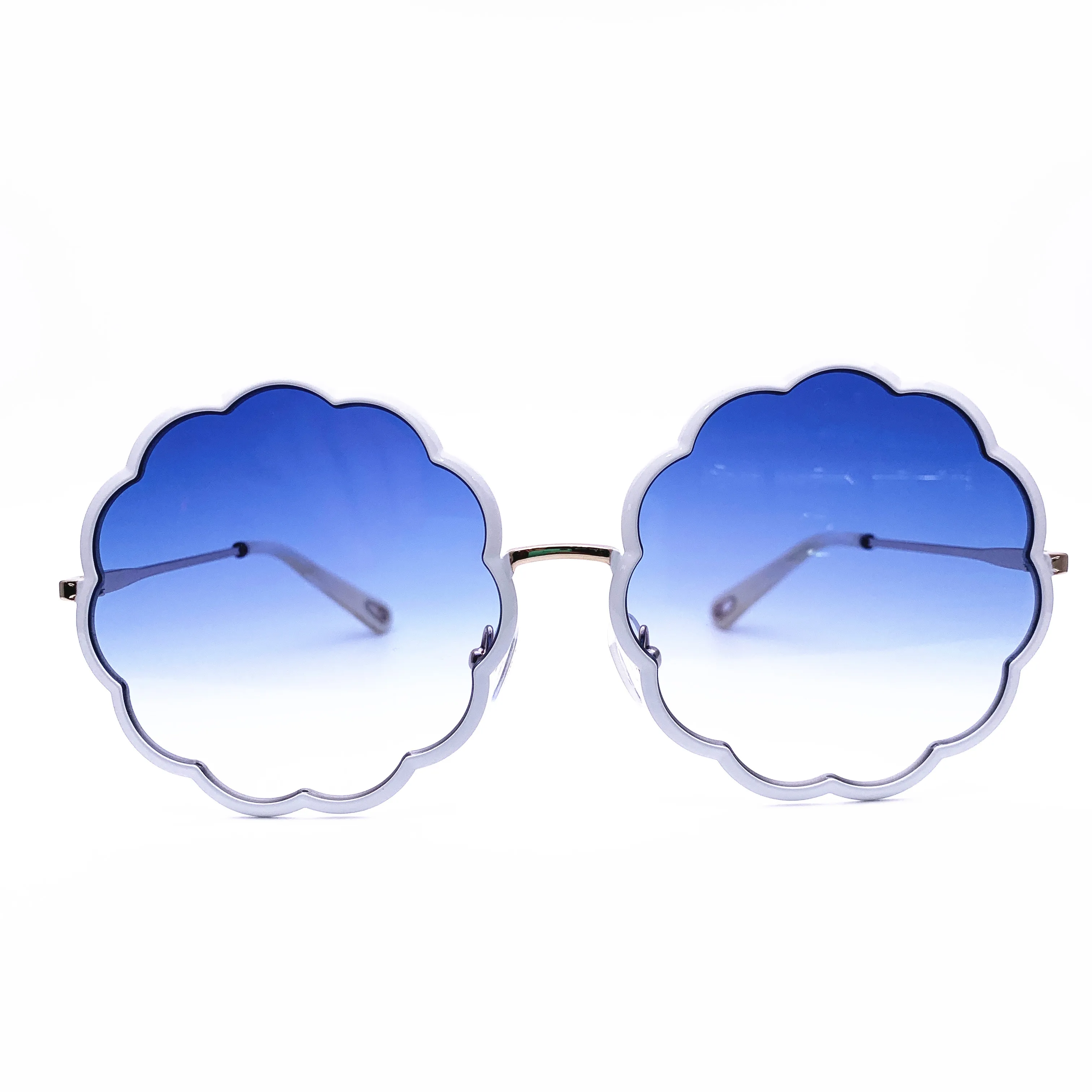 Belight Optical Brand Design Women Flower Shape Cool Fashion  Purple UV400 Protection  Sunglasses with Case Oculos CE3103S