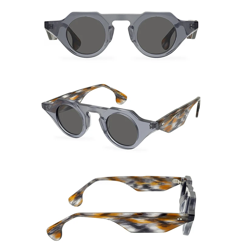 Belight Optical Thick Arm Acetate Handmade Quality Classical Design Women Men UV400 Protection with Case Oculos  Sunglasses 9593