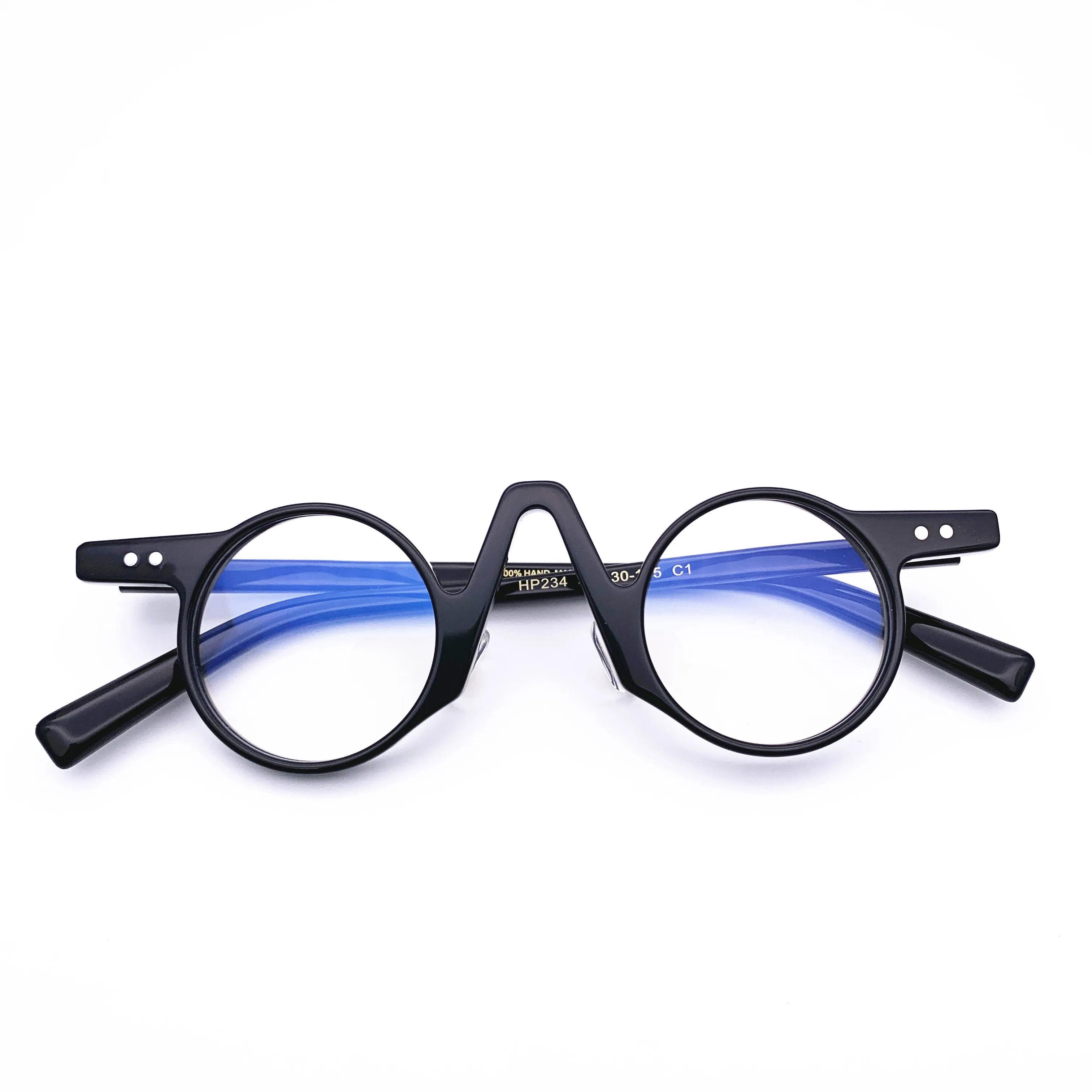 Belight Optical Acetate Round Shape Contrast Color Men Women Small Prescription Eyeglasses Retro  Frame Eyewear HP234