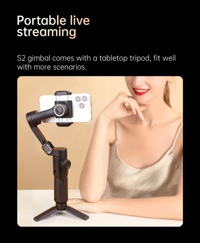   xe 3 axis handheld gimbal stabilizer foldable smartphone cellphone   vlog ptz stabilizer for iphone xiaomi samsung details 2