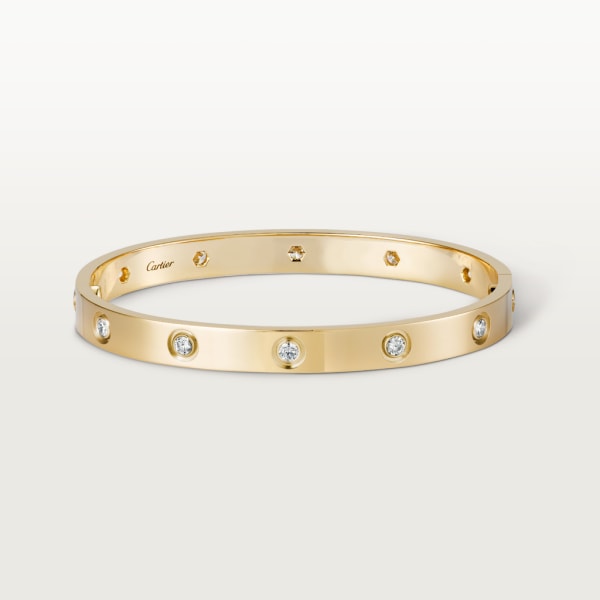 Love bracelet, 10 diamonds Yellow gold, diamonds