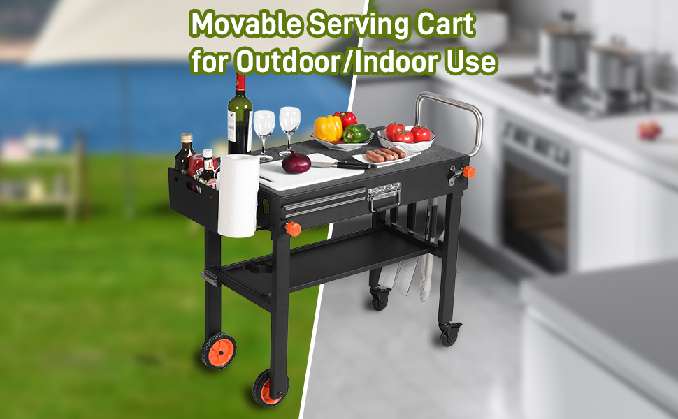 LKVHV Portable Outdoor Grill Table