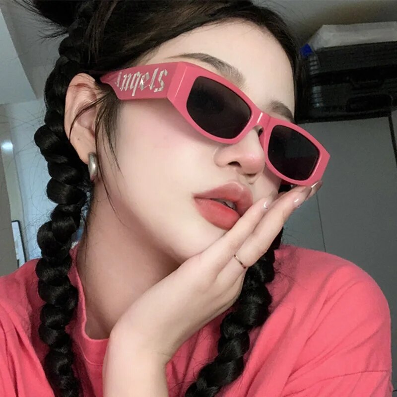 2023 New Punk Style PALM Letters Fashion Sunglasses Black Frame Ins Hip Hop Sun Glasses Unisex for Women Men