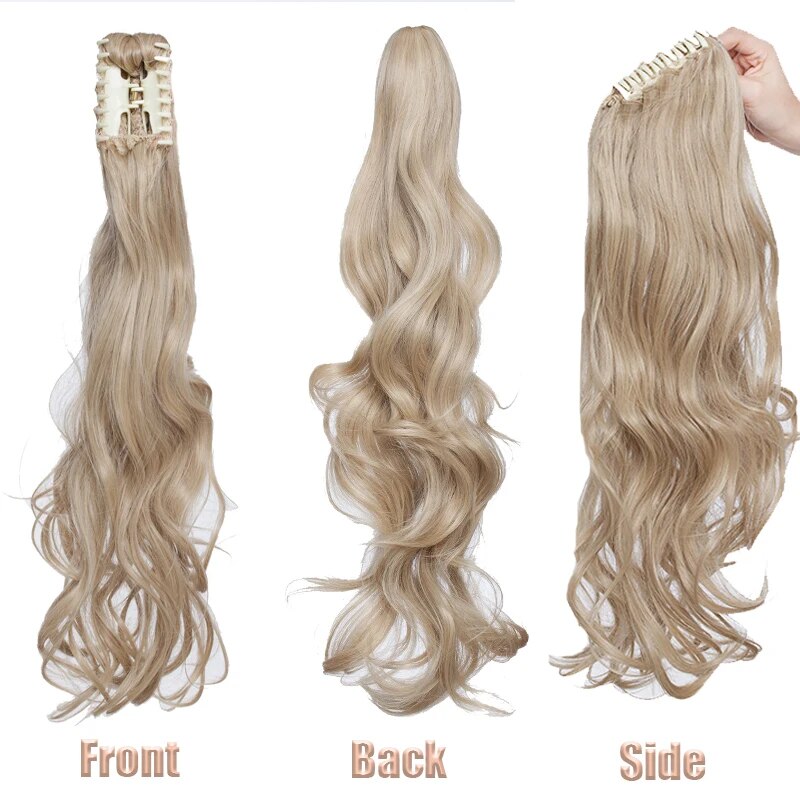 BENEHAIR Synthetic Fake Hair Ponytail Long Wavy Claw On Ponytail Clip In Hair Extensions Hair Extensions Hairpiece For Women