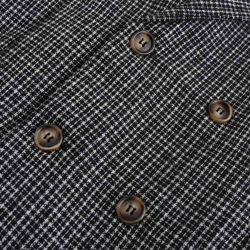 Men's Blazer Business Cocktail Party Wedding Party Fashion Casual Spring &  Fall Polyester Houndstooth Button Pocket Comfortable Double Breasted Blazer Brown Gray 2024 - US $61.99 –P4