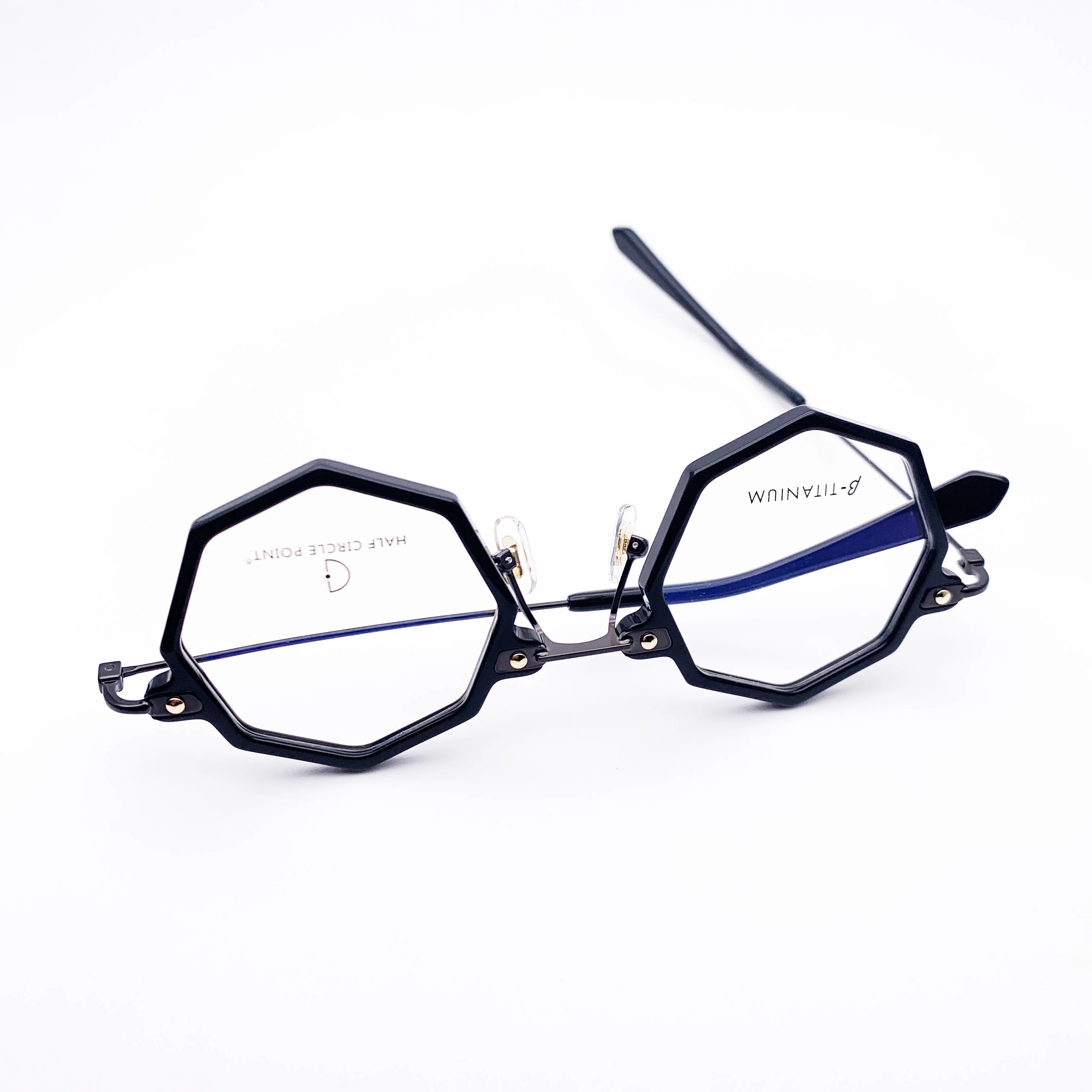 Belight Optical New Arrival Fancy Vintage Retro Acetate with Titanium Arm Spectacle Frame Precription Lens Eyeglasses HP2021308