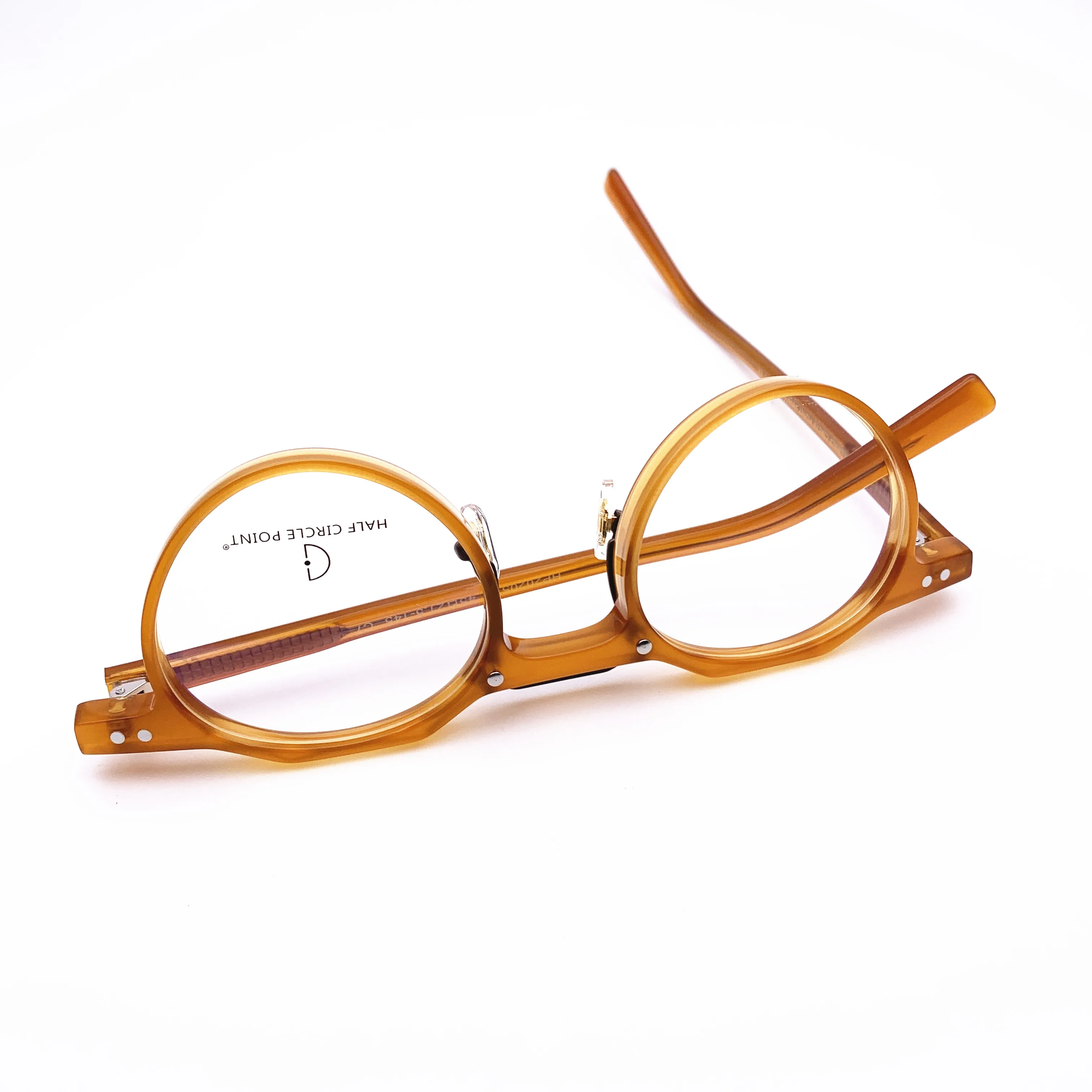Belight Optical  Fancy Vintage Retro Blonde Acetate Irregular Shape Unique Design Spectacle Frame Precription Lens HP2020514