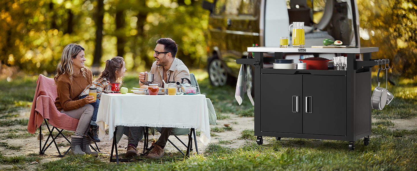 outdoor grill prep table