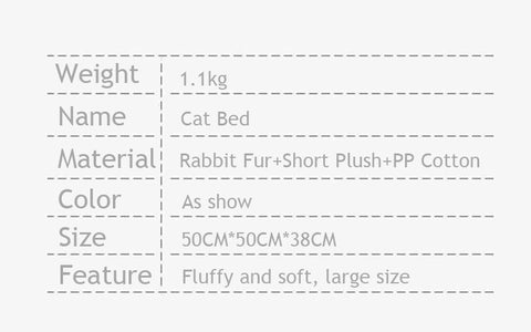 Tempura Large Cat Bed Warmer Nest