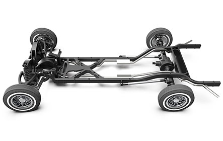 REALISTIC SCALE BOXED-CROSSMEMBER FRAME