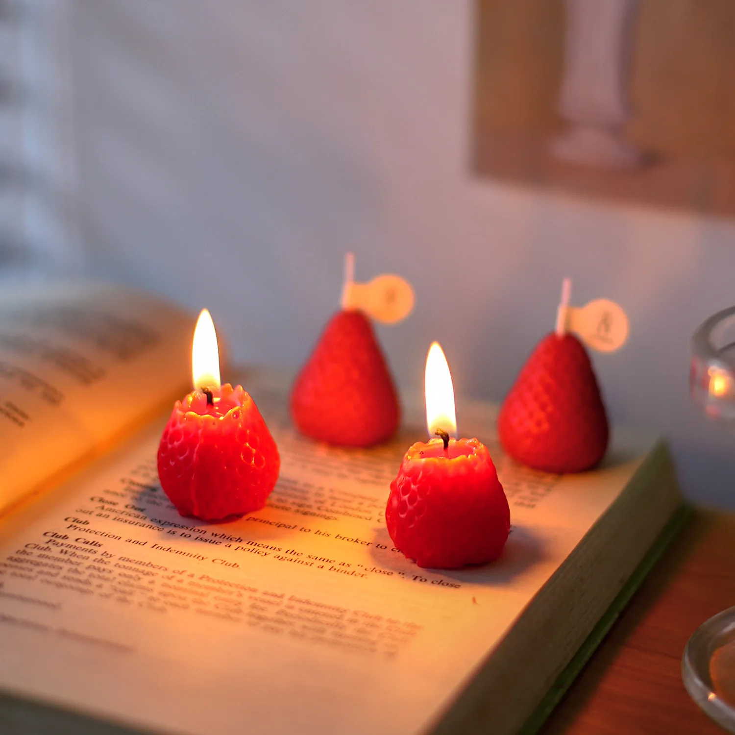 3D Strawberry Shape Silica Gel Candle Mold DIY Fruit Pastry Jelly Cake Kitchen Baking Tools Handmade Soap Home Decor Resin Mould