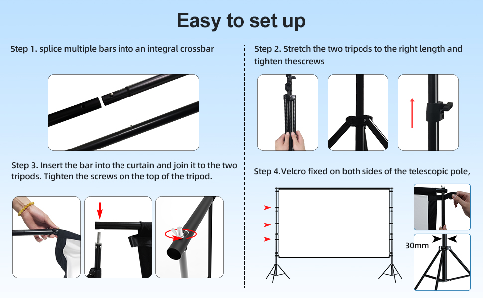 easy to install projector screen