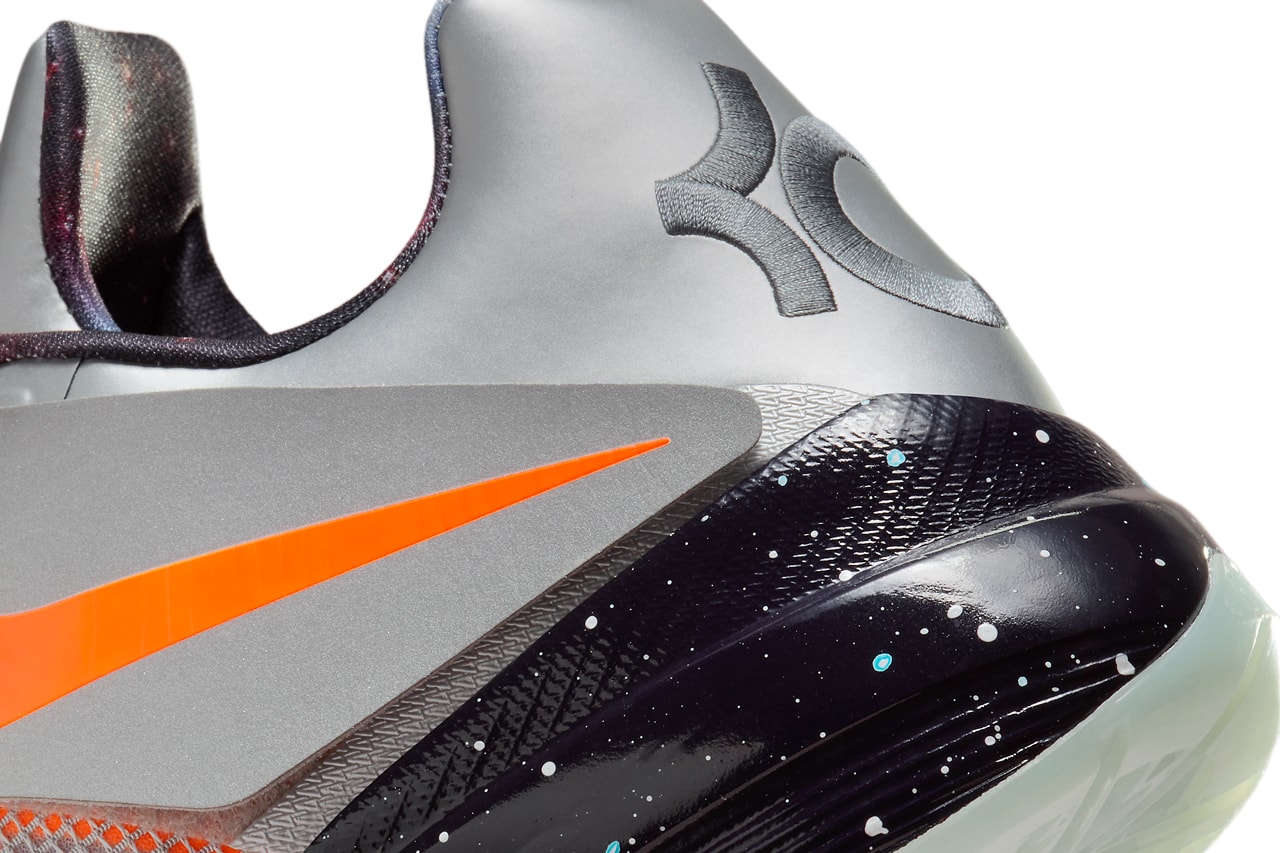 The Nike KD 4 "Galaxy" Is Returning in 2024 kevin durant basketball shoe nike swoosh low top sneakers futuristic space themed