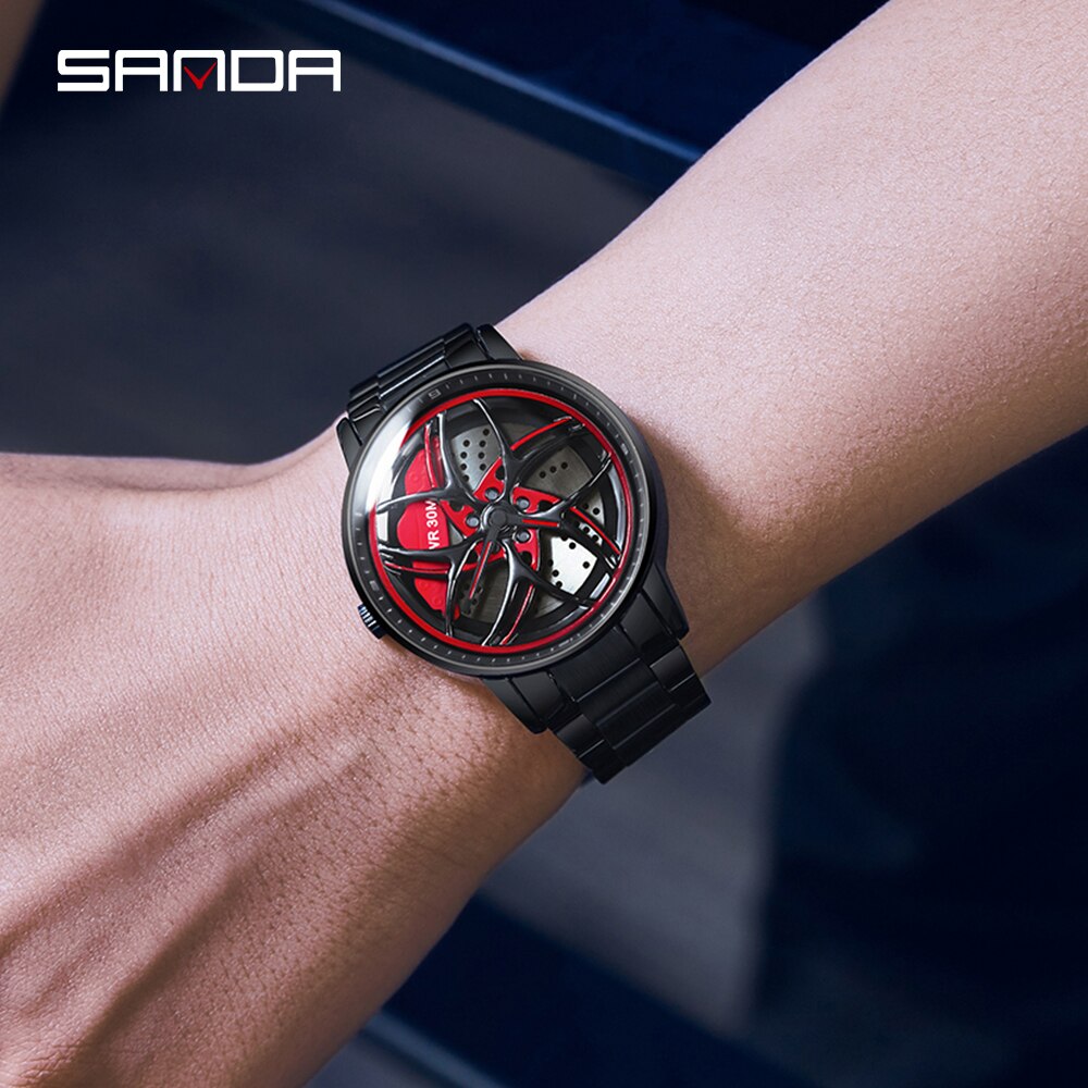 SANDA Luxury Men's Watches Top Brand Fashion Steel Business Quartz Watch Waterproof Wristwatch Clock Relogio Masculino P1091
