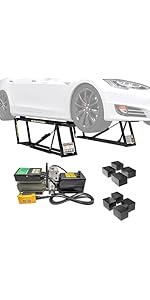 Official QuickJack 6000ELX – 6,000 lb Capacity Portable Electric Car Lift with 110V AC Power Unit...