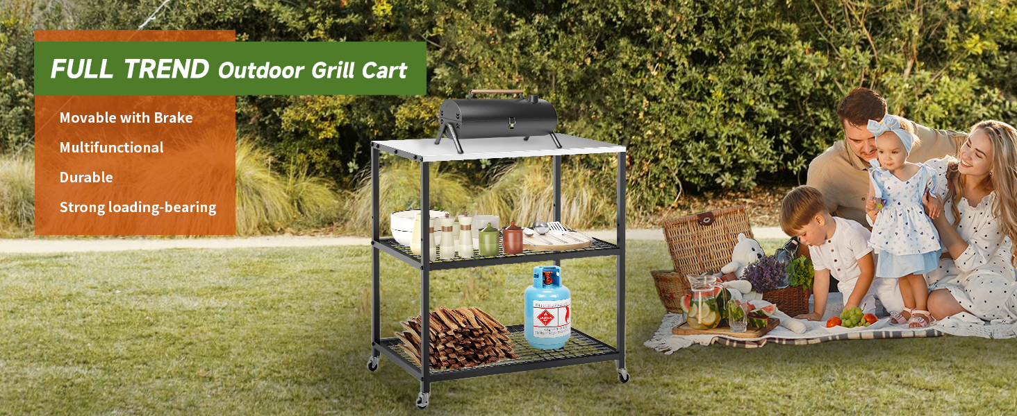 Outdoor Grill Cart