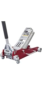 BIG RED AT830003XLR-1 Torin Low Profile Aluminum Floor Jack with Double Quick Lift Pump, 3 Ton (6...