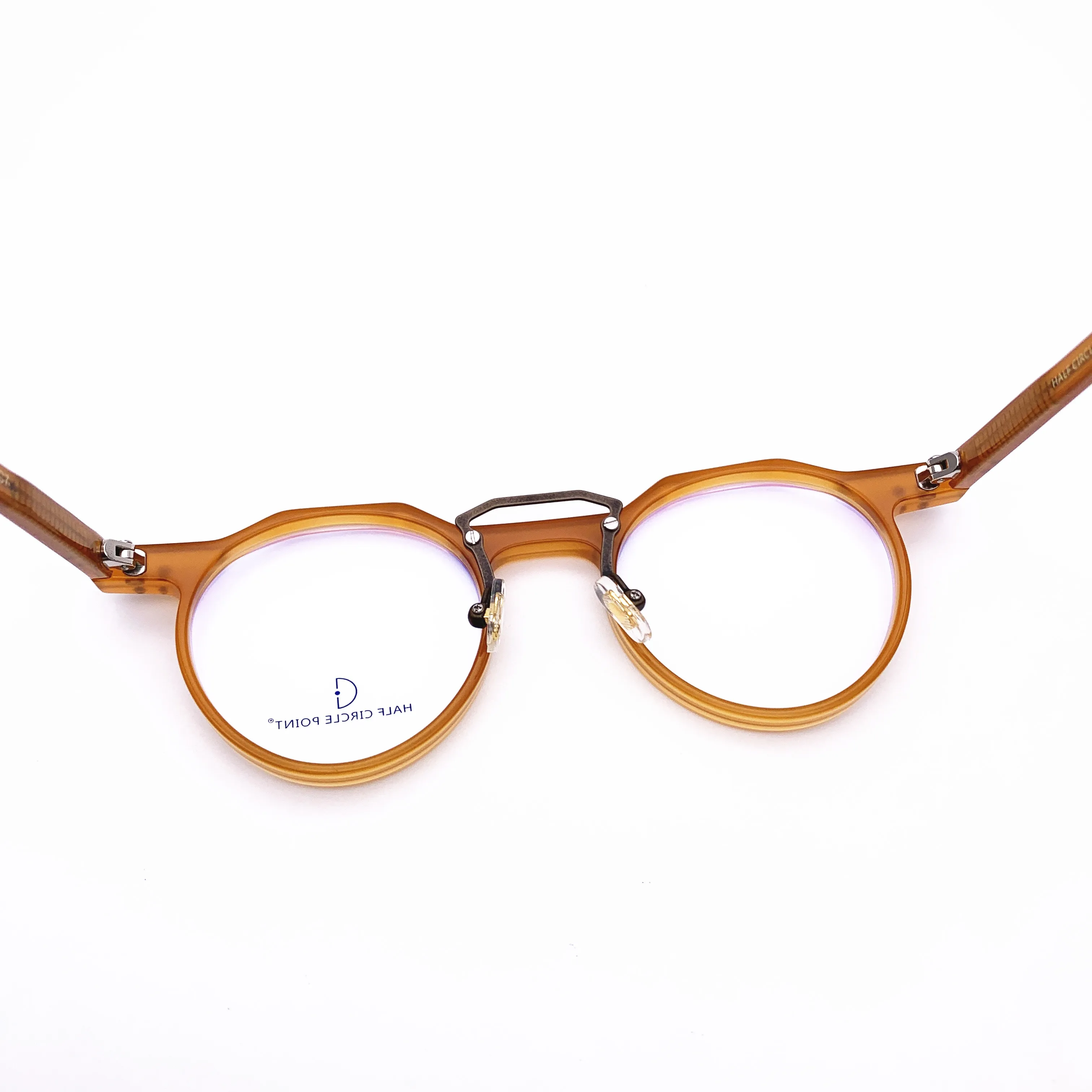 Belight Optical  Fancy Vintage Retro Blonde Acetate Irregular Shape Unique Design Spectacle Frame Precription Lens HP2020514