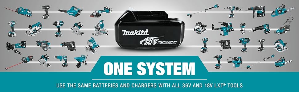 one system use same batteries chargers 18v 36v lxt cordless power tools