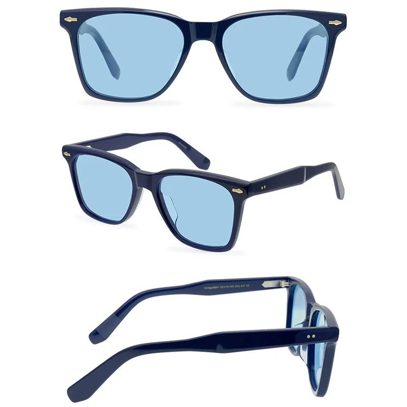Belight Optical Acetate Handmade Quality Classical Design Women Men UV400 Protection with Case Oculos LEMTOSH Sunglasses 9601