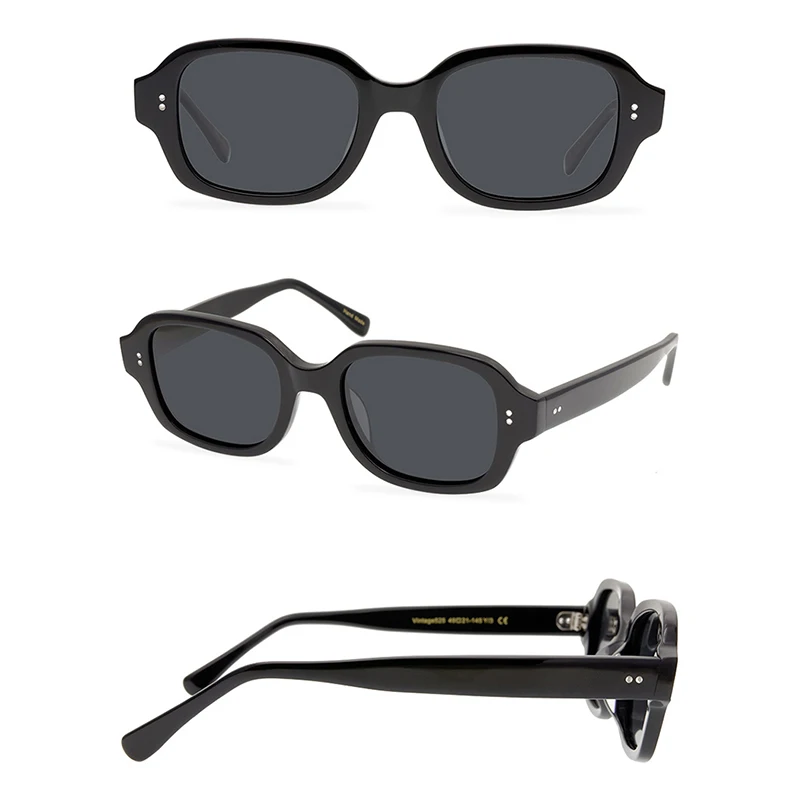 Belight Optical Handmade Quality Cool Vintage Retro Square  Women Men UV400 Protection with Case Oculos Punk Sunglasses  525