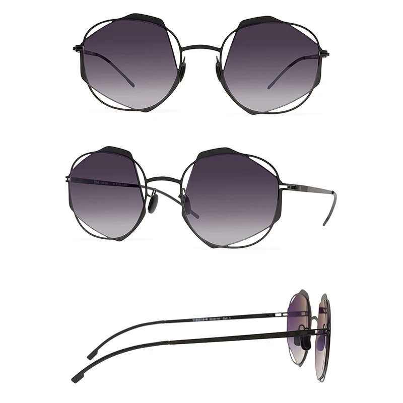 Belight Optical Vintage Retro Hollow-Carved Design Women Men UV400 Protection Stainless Steel SunglassesOculos T190518-M