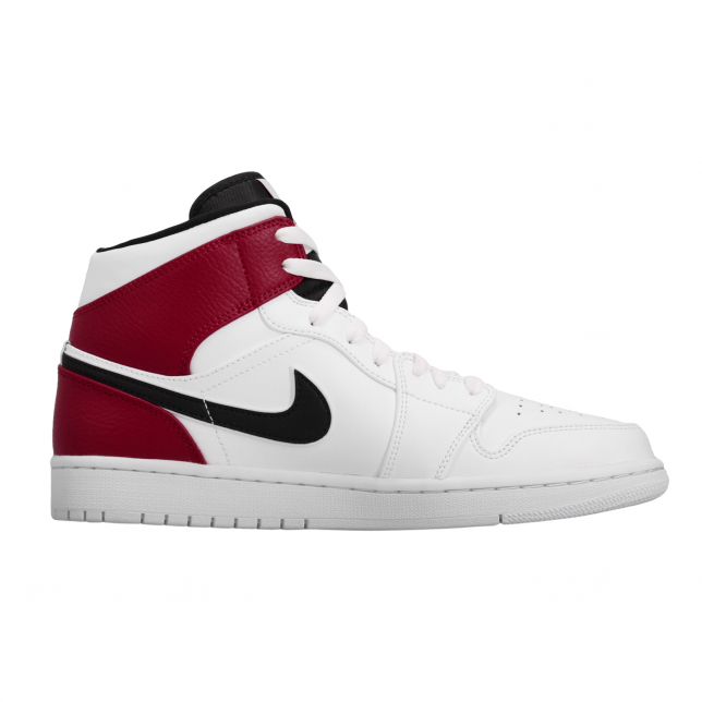 Air Jordan 1 Mid White Black Gym Red 554724116