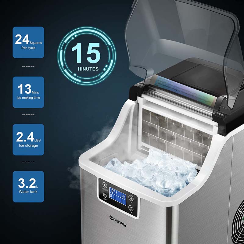 Eletriclife Countertop Ice Maker with Ice Scoop and Basket