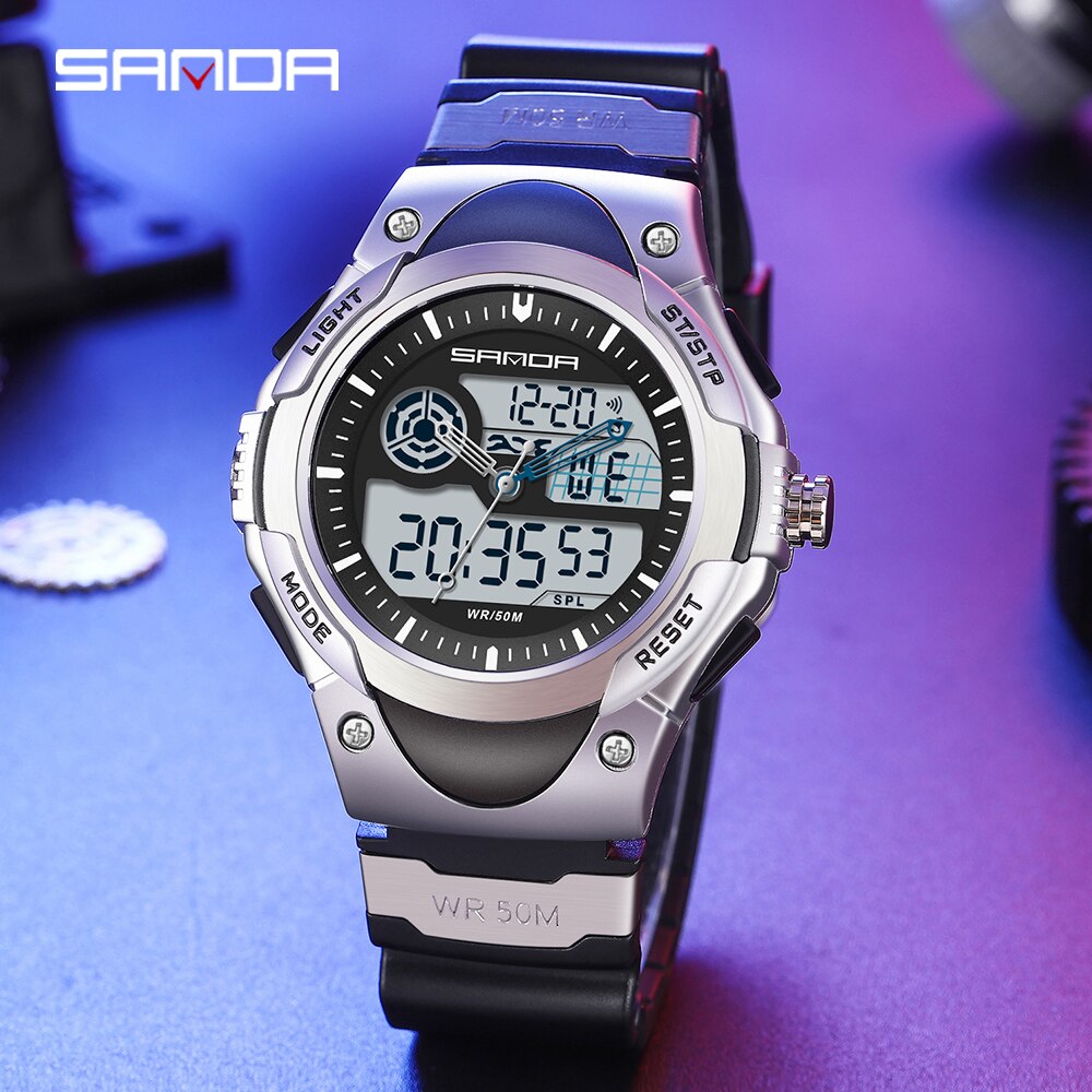 SANDA Brand Outdoor Sport Men's Watches 50M Waterproof Wristwatch For Men Quartz Watch Electronic Clock relogio masculino 3117