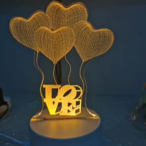 Creative LED Nightlights Acrylic 3D Lamp Cartoon Lovely Pig Owl Cow Horse Deer Mouse Pattern Bedroom Table Lights Home Decor New