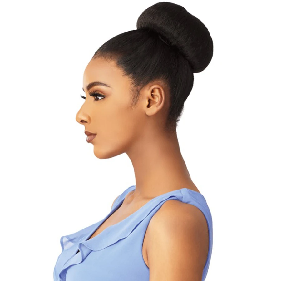 Synthetic Donut Chingnon Hairpiece Hair Extensions for Women Instant Fake Afro Updo Scrunchie Hair Bun