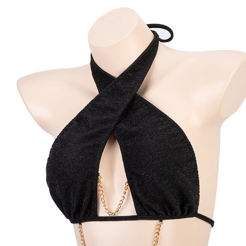 Fun Lingerie Sexy Temptation Queen Fancy Egyptian Cat Girl Open Back Transparent Pajama Uniform Set