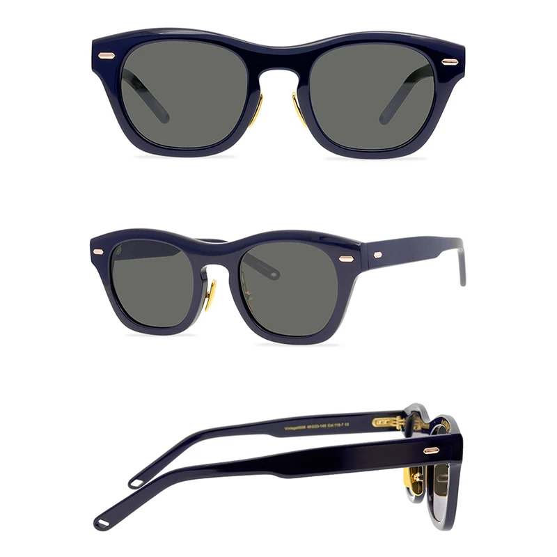 Belight Optical  Women Men Classical American Style UV400 Big Shape Vintage Retro Acetate Sunglasses with Case Oculos 9558