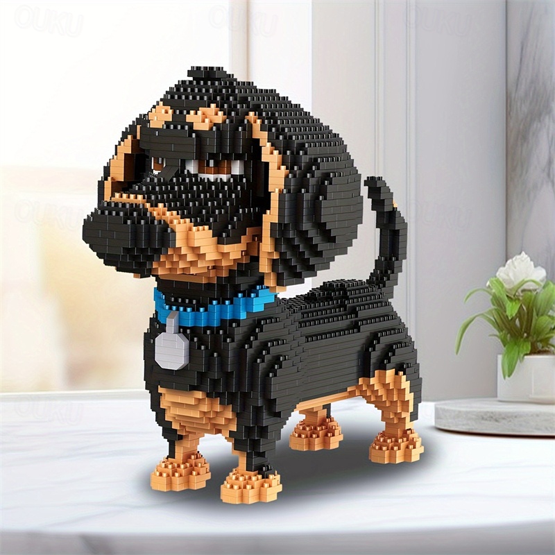 2100pcs Building Blocks Sets Cute Animal Dachshund Dog Holiday Gift Room Decoration Christmas Gift 2024 - US $36.99 –P3