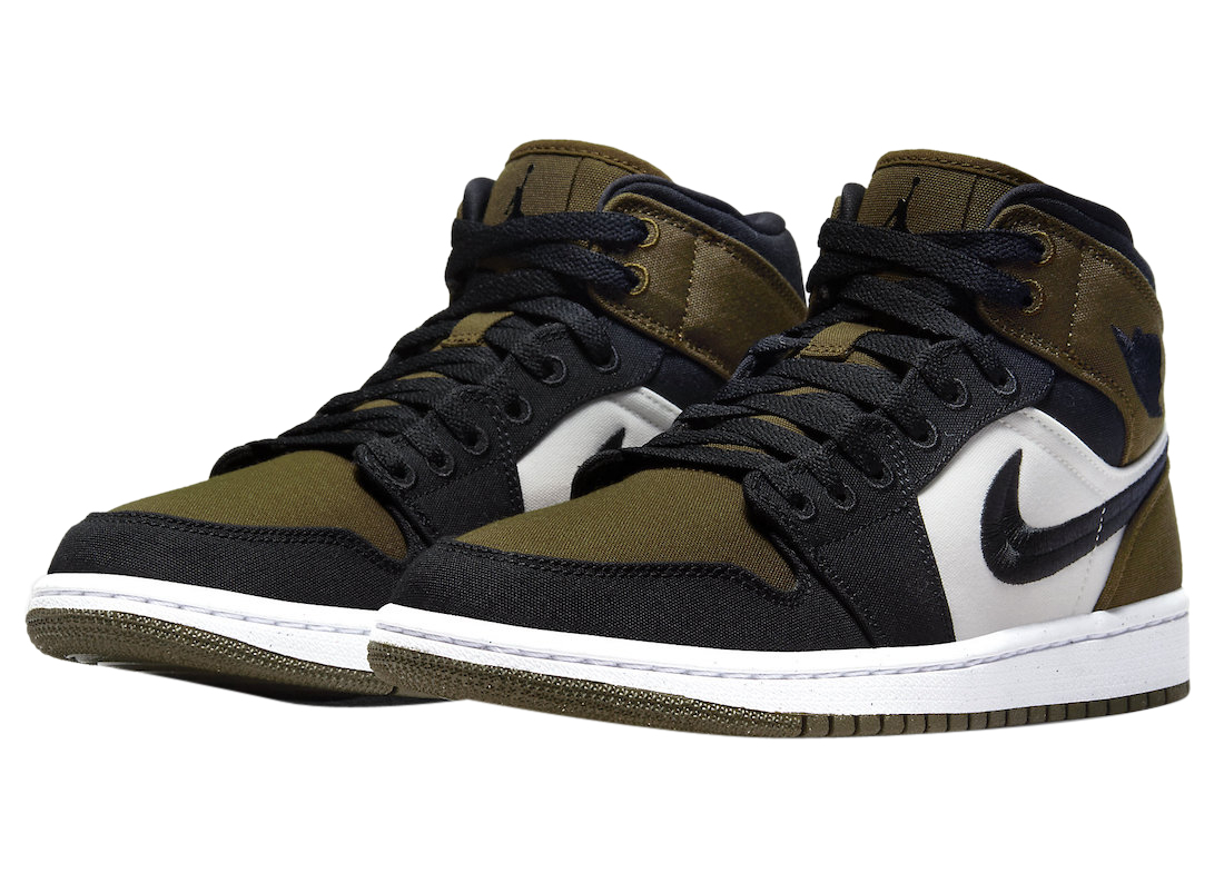 Air Jordan 1 Mid SE WMNS Olive Toe DV0427-301