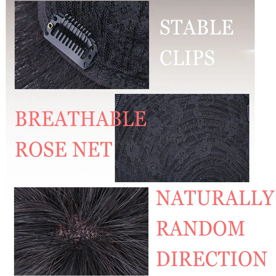 Short wigs for men's male black wig synthetic natural hair for young man balding sparse hair crew cut hair style PAGEUP