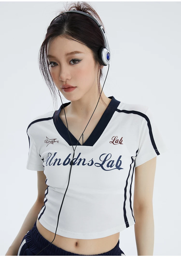 Vintage Casual Short Sleeve T-Shirt Y2k Clothes Emo Aesthetic Women Letter Printing Gothic Crop Top Streetwear Grunge Baby Tee