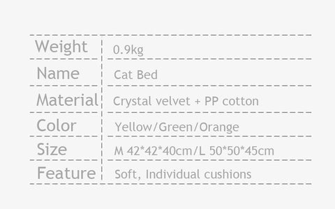 Pumpkin Cat Bed Winter Warm Comfortable Sleeping House Cat Nest